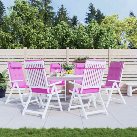 Hochlehner-Auflagen 6 Stk. Rosa Oxford-Gewebe vidaXL
