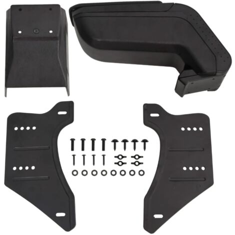 Universelles schwarzes Fahrzeugarmlehne 14x30x(32-48,5) cm ABS