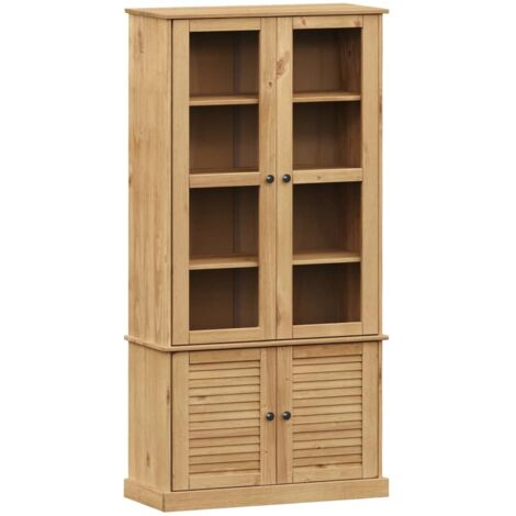 Vitrine VIGO 85x35x170 cm Massivholz Kiefer vidaXL (1/5)