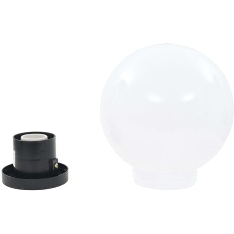 vidaXL 2x LED Kugelleuchte 40cm PMMA Kugellampe Gartenlampe Außenleuchte Lampe