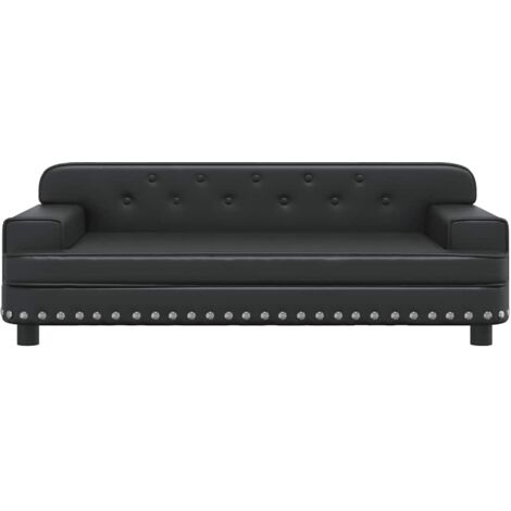 Hundebett Schwarz 90x53x30 cm Kunstleder vidaXL
