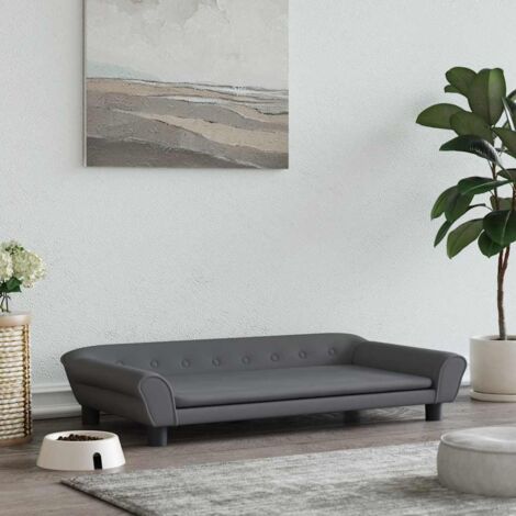 Hundebett Dunkelgrau 100x50x21 cm Samt vidaXL416361