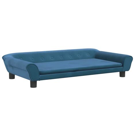 Hundebett Blau 100x50x21 cm Samt vidaXL84550