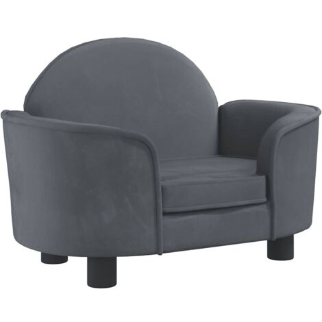 Hundebett Dunkelgrau 66x40x45 cm Samt vidaXL