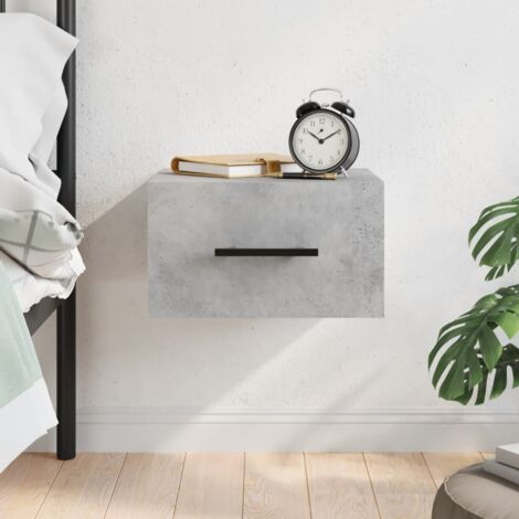 Wand-Nachttisch Betongrau – Mit Schubladen, 45x30x35 Cm, Platzsparend & Stabil
