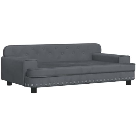 Hundebett Dunkelgrau 90x53x30 cm Samt vidaXL82123