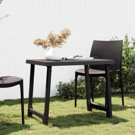 Campingtisch Anthrazit 79x56x64 cm PP Holzoptik vidaXL