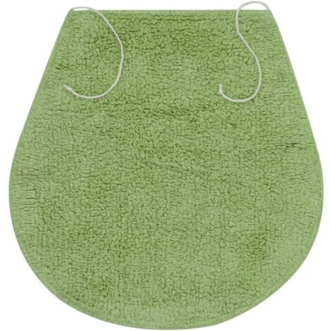 Badematten-Set 3-tlg. Stoff Grün vidaXL