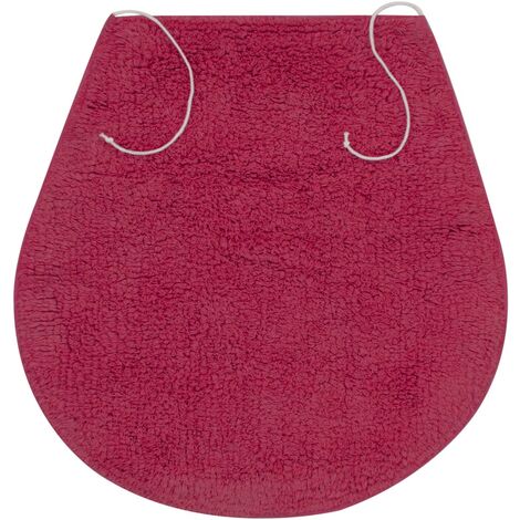 Badematten-Set 3-tlg. Stoff Fuchsia vidaXL