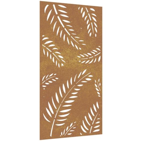 Garten-Wanddeko 105x55 cm Cortenstahl Blatt-Design vidaXL