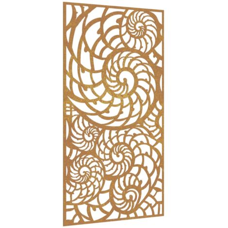 GartenWanddeko 105x55 cm Cortenstahl MuschelDesign vidaXL