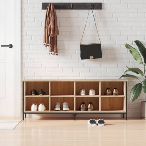 Schuhregal Sonoma-Eiche 131x35x50 cm Holzwerkstoff vidaXL