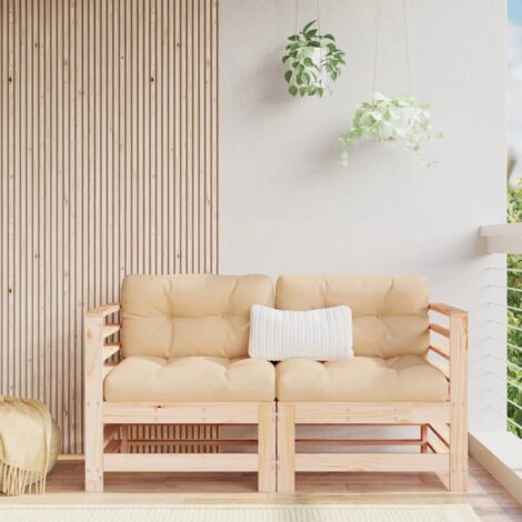 Ecksofas mit Kissen 2 Stk. Massivholz Kiefer vidaXL