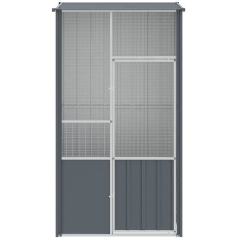 Voliere Anthrazit 115x78x200 cm Verzinkter Stahl vidaXL