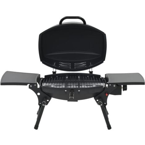 Tragbarer Gasgrill mit Kochzone Schwarz vidaXL