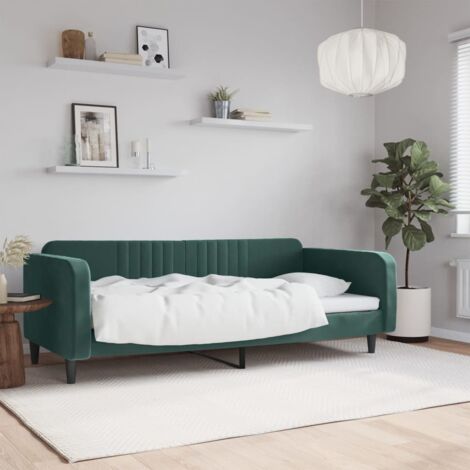 Tagesbett Dunkelgrün 100x200 cm Samt vidaXL (1/5)