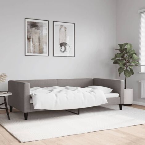 Tagesbett Taupe 100x200 cm Stoff vidaXL