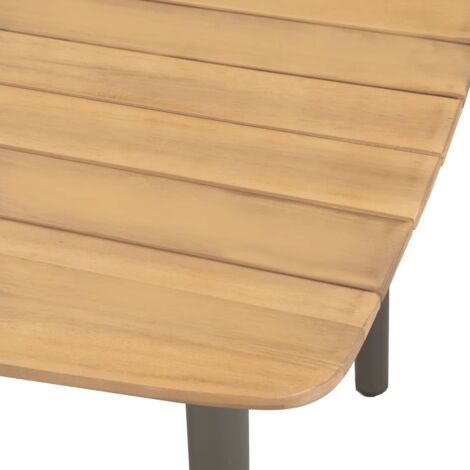 Couchtisch 80x80x72 cm Massivholz Akazie und Stahl vidaXL