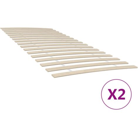 Bettlattenrost Ersatz mit 34 Latten 2 Stk. 90x200 cm vidaXL