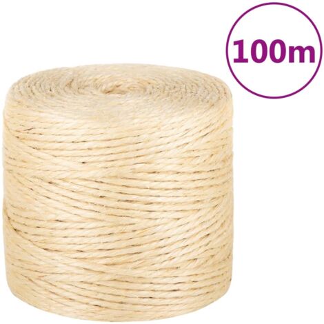 Seil 100% Sisal 4 mm 100 m vidaXL