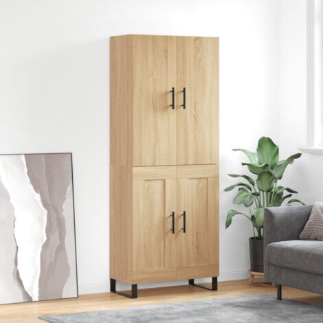 Highboard Sonoma-Eiche 69,5x34x180 cm Holzwerkstoff vidaXL (1/5)