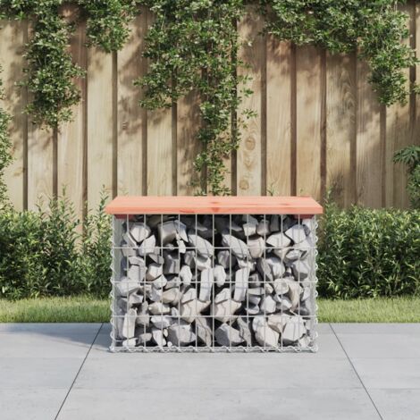 Gartenbank aus Gabionen 63x44x42 cm Massivholz Douglasie vidaXL