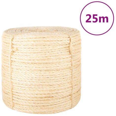 Seil 100% Sisal 6 mm 25 m vidaXL