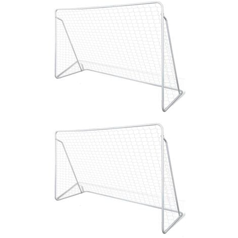 vidaXL 2x Mini Fußballtor Fußball Tor Tornetz Set für Kinder 91,5 x 48 x 61 cm 