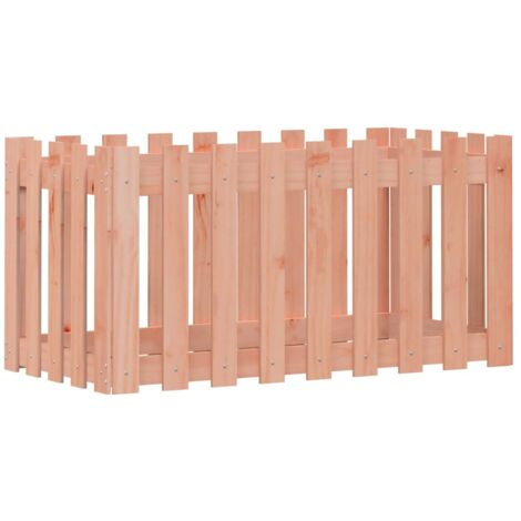 Hochbeet Lattenzaun-Design 100x50x50 cm Massivholz Douglasie vidaXL (1/5)