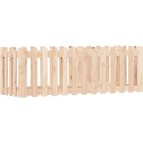 vidaXL Hochbeet Lattenzaun-Design 150x50x50 cm Massivholz Kiefer
