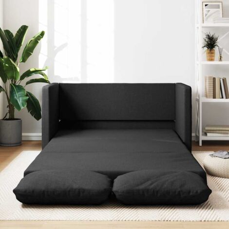 Bodensofa mit Schlaffunktion Schwarz 112x174x55 cm Stoff vidaXL10612
