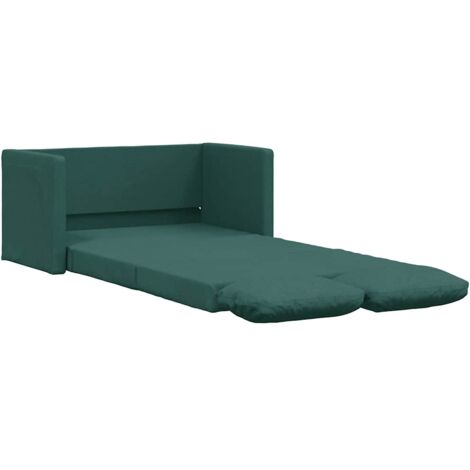 Bodensofa mit Schlaffunktion Dunkelgrün 112x174x55 cm Stoff vidaXL