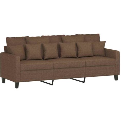 3-Sitzer-Sofa Braun 180 cm Stoff vidaXL85927