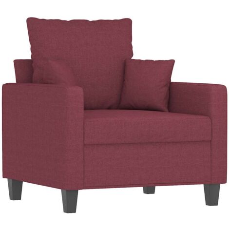 Sessel Weinrot 60 cm Stoff vidaXL96417