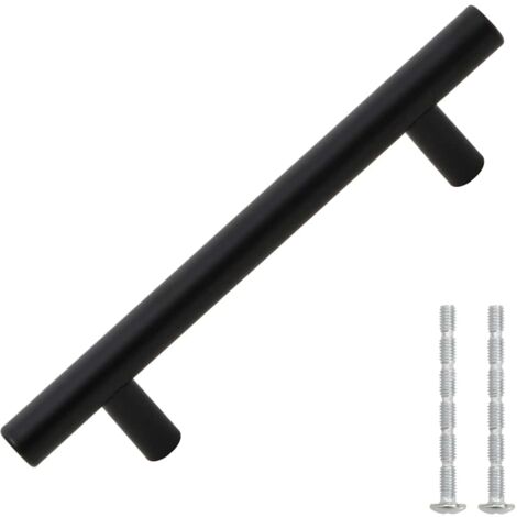 vidaXL Cabinet Handles 10 pcs Black 96 mm Stainless Steel