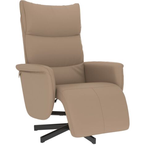 Relaxsessel mit Fußteil Cappuccino-Braun Kunstleder vidaXL