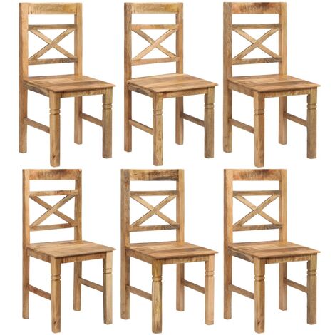 Esszimmerstühle 6 Stk. Massives Mangoholz