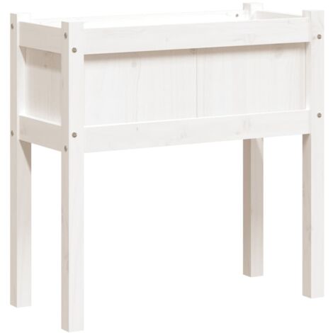 Pflanzkübel mit Beinen Weiß 70x31x70 cm Massivholz Kiefer vidaXL