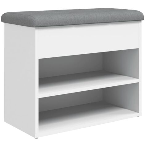 Schuhbank Weiß 62 x 32 x 50 cm Holzwerkstoff vidaXL