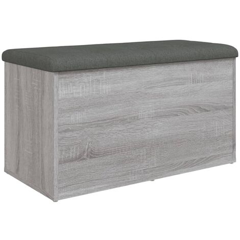 Sitzbank mit Stauraum Grau Sonoma 82x42x45 cm Holzwerkstoff vidaXL