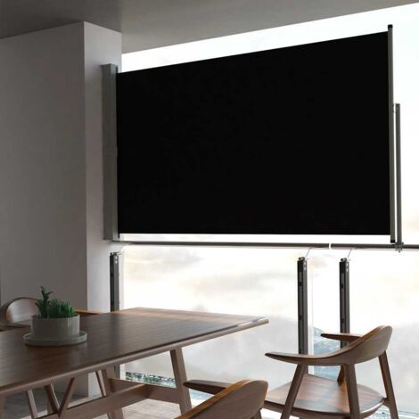 Ausziehbare Seitenmarkise 140x300 cm Schwarz vidaXL