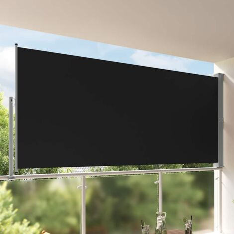 Ausziehbare Seitenmarkise 160x300 cm Schwarz vidaXL