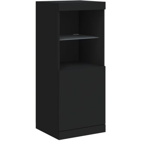 vidaXL Sideboard mit LED-Leuchten Schwarz 41x37x100 cm