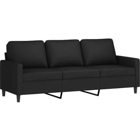 3-Sitzer-Sofa Schwarz 180 cm Samt vidaXL