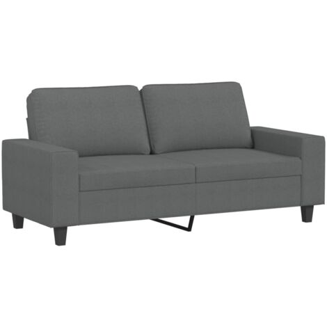 Zweisitzer Sofa Dunkelgrau 140 cm Stoff