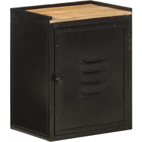 Badschrank 40x30x50 cm Eisen und Massivholz Mango vidaXL (1/5)