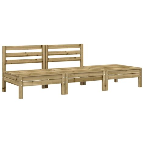 Gartensofa 3-Sitzer Kiefernholz Imprägniert vidaXL