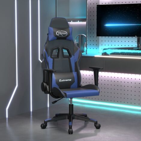 Gaming-Stuhl Schwarz und Blau Kunstleder vidaXL80267 (1/5)