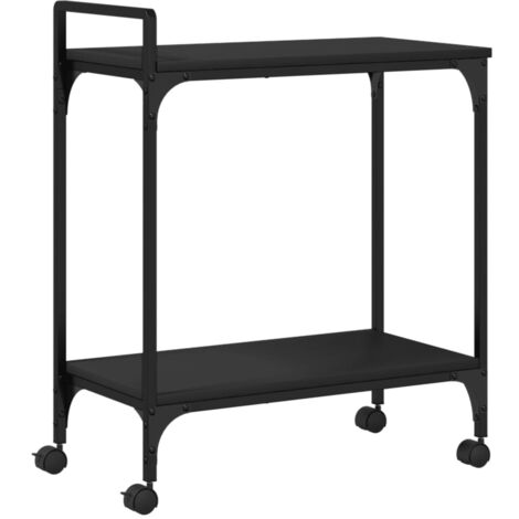 Küchenwagen Schwarz 60,5x31x72,5 cm Holzwerkstoff vidaXL (1/5)