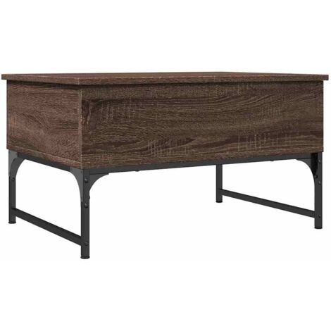 Couchtisch Braun Eichen-Optik 70x50x40 cm Holzwerkstoff Metall vidaXL